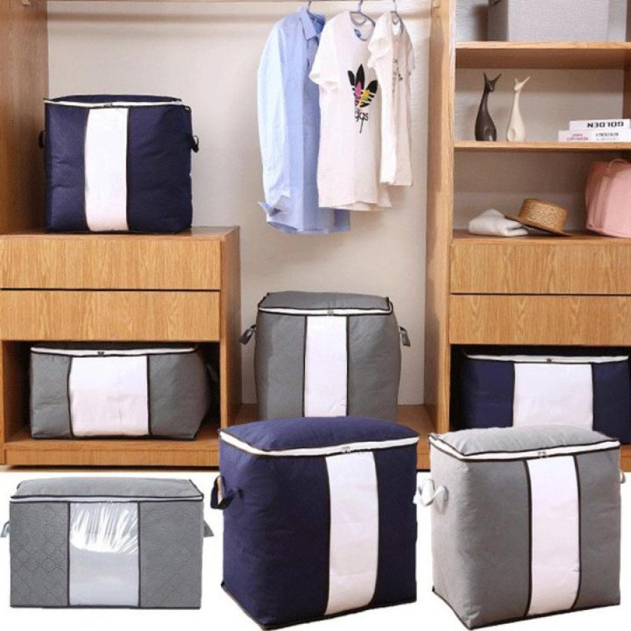 Winter Cloths Storage Organizer Bags. Blankets Cover, Cloth Organizer, Winter Wardrobe Storage Organizer